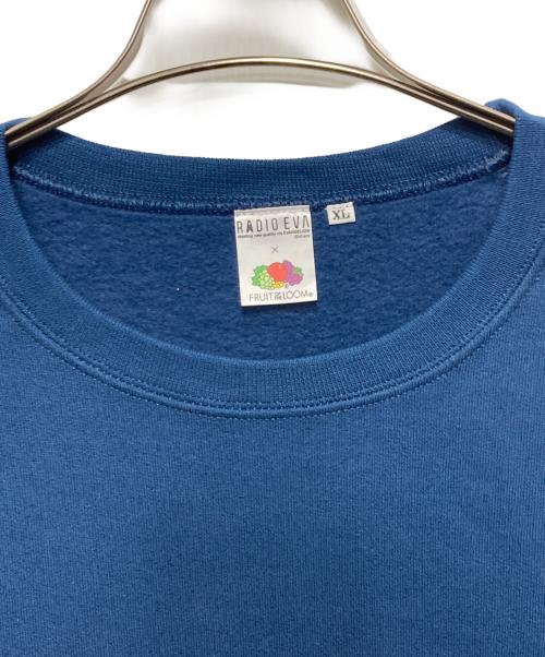 RADIO EVA（ラヂオエヴァ）RADIO EVA (ラヂオエヴァ) FRUIT OF THE LOOM (フルーツオブザルーム) EVA/裏起毛スウェット ネイビー サイズ:XLの古着・服飾アイテム