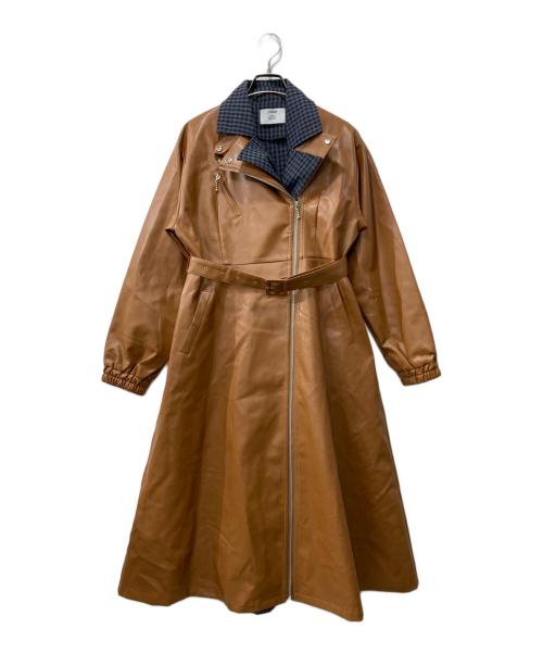 jouetie（ジュエティ）jouetie (ジュエティ) レイヤードショップコート/フェイクレザーコート ネイビー サイズ:Mの古着・服飾アイテム