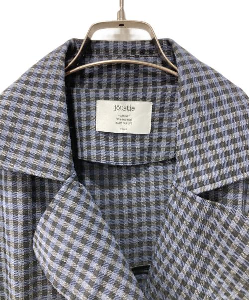 jouetie（ジュエティ）jouetie (ジュエティ) レイヤードショップコート/フェイクレザーコート ネイビー サイズ:Mの古着・服飾アイテム
