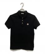 MONCLERモンクレール）の古着「ロゴ刺繍ポロシャツ」｜ブラック