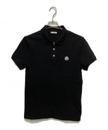 MONCLER（モンクレール）の古着「ロゴ刺繍ポロシャツ」｜ブラック