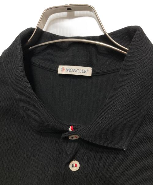 MONCLER（モンクレール）MONCLER (モンクレール) ロゴ刺繍ポロシャツ ブラック サイズ:Ｍの古着・服飾アイテム