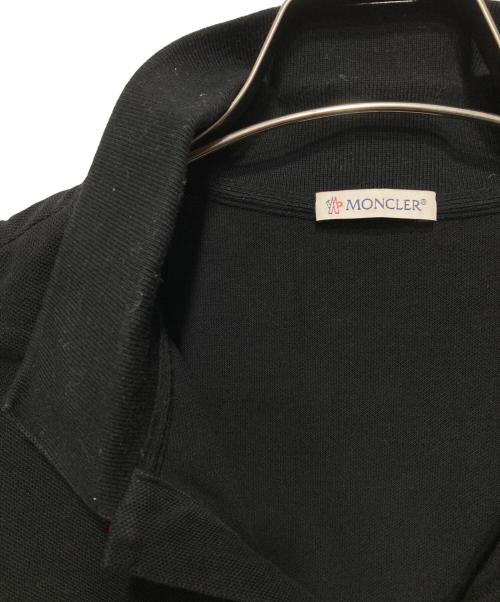 MONCLER（モンクレール）MONCLER (モンクレール) ロゴ刺繍ポロシャツ ブラック サイズ:Ｍの古着・服飾アイテム