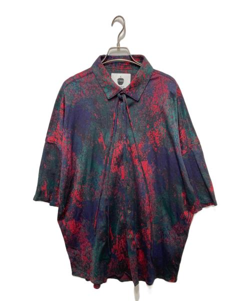 SHAREEF（シャリーフ）SHAREEF (シャリーフ) ABSTRACT JQ S/S SHIRTS/シャツ レッド サイズ:2の古着・服飾アイテム