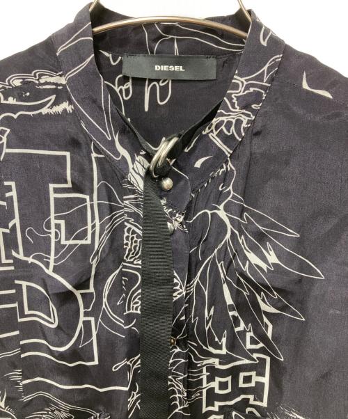DIESEL（ディーゼル）DIESEL (ディーゼル) レーヨンシャツワンピース ネイビー サイズ:XSの古着・服飾アイテム