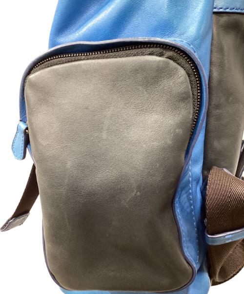 COACH（コーチ）COACH (コーチ) レザーリュック ブルーの古着・服飾アイテム