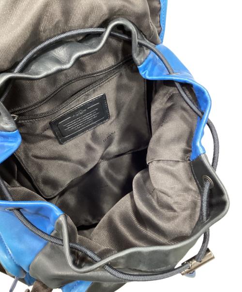 COACH（コーチ）COACH (コーチ) レザーリュック ブルーの古着・服飾アイテム