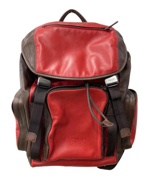 COACH（コーチ）COACH (コーチ) レザーリュック レッドの古着・服飾アイテム