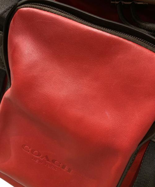 COACH（コーチ）COACH (コーチ) レザーリュック レッドの古着・服飾アイテム