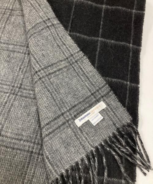 JOHNSTONScashmere（ジョンストンズ カシミヤ）JOHNSTONScashmere (ジョンストンズ カシミヤ) マフラー グレーの古着・服飾アイテム