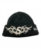 SUPREME×New Eraシュプリーム×ニューエラ）の古着「Tribal S Logo Beanie/ニットキャップ」｜ブラック