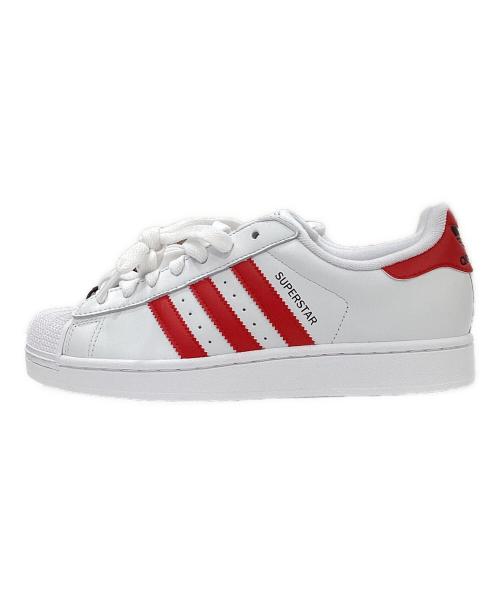 adidas（アディダス）adidas (アディダス) SUPERSTAR II ホワイト×レッド サイズ:26の古着・服飾アイテム