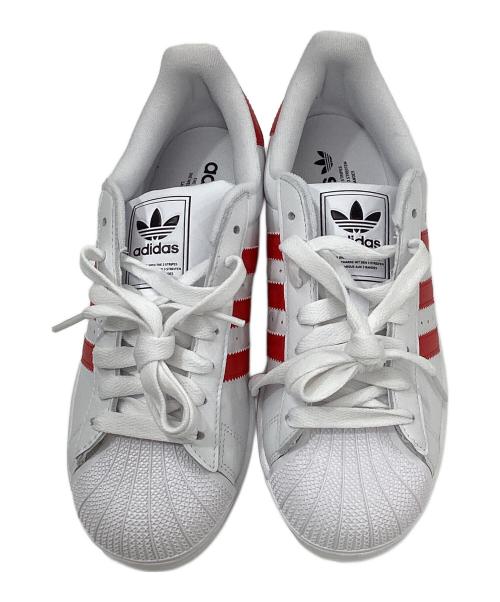 adidas（アディダス）adidas (アディダス) SUPERSTAR II ホワイト×レッド サイズ:26の古着・服飾アイテム