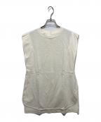 Mame Kurogouchiマメクロゴウチ）の古着「Cotton Jersey Sleeveless Top/ノースリーブカットソー」｜ベージュ