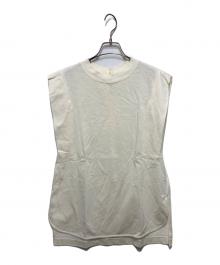 Mame Kurogouchi（マメクロゴウチ）の古着「Cotton Jersey Sleeveless Top/ノースリーブカットソー」｜ベージュ