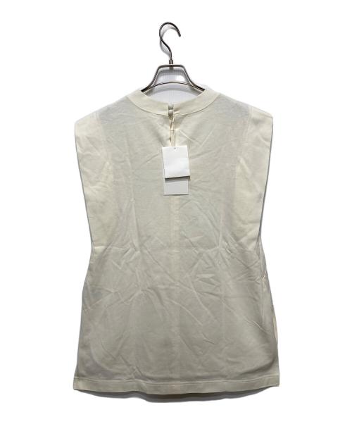 Mame Kurogouchi（マメクロゴウチ）Mame Kurogouchi (マメクロゴウチ) Cotton Jersey Sleeveless Top/ノースリーブカットソー ベージュ サイズ:2の古着・服飾アイテム