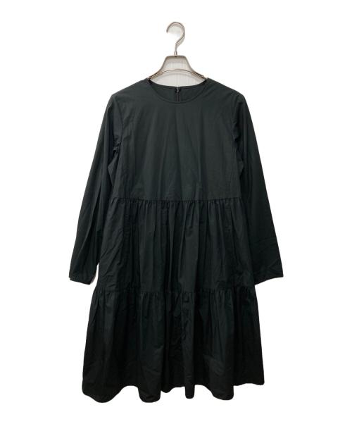 BEAUTY&YOUTH UNITED ARROWS（ビューティーアンドユースユナイテッドアローズ）BEAUTY&YOUTH UNITED ARROWS (ビューティーアンドユースユナイテッドアローズ) ポリエステルアメリカンスリーブワンピース ブラック サイズ:FREEの古着・服飾アイテム