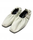 PELLICO SUNNYペリーコサニー）の古着「ギャザーバレーシューズ」｜ホワイト