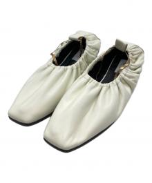 PELLICO SUNNY（ペリーコサニー）の古着「ギャザーバレーシューズ」｜ホワイト