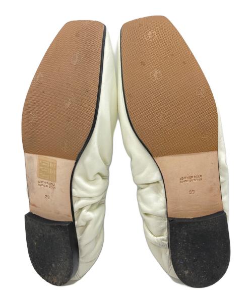 PELLICO SUNNY（ペリーコサニー）PELLICO SUNNY (ペリーコサニー) ギャザーバレーシューズ ホワイト サイズ:39の古着・服飾アイテム