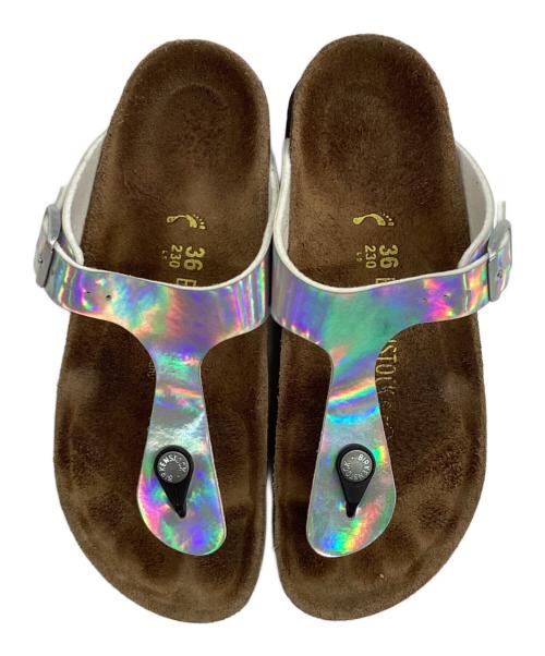 BIRKENSTOCK（ビルケンシュトック）BIRKENSTOCK (ビルケンシュトック) サンダル ブラウン×シルバー サイズ:23㎝の古着・服飾アイテム