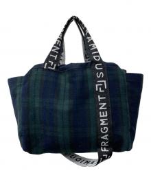 FRAGMENT DESIGN×RAMIDUS（フラグメントデザイン×ラミダス）の古着「2WAYショルダーバッグ/チェックトートバッグ」｜グリーン