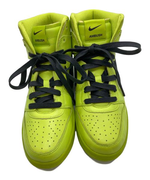 NIKE（ナイキ）NIKE (ナイキ) AMBUSH (アンブッシュ) DUNK HIGH FLASH LIME/ハイカットスニーカー イエロー サイズ:25の古着・服飾アイテム