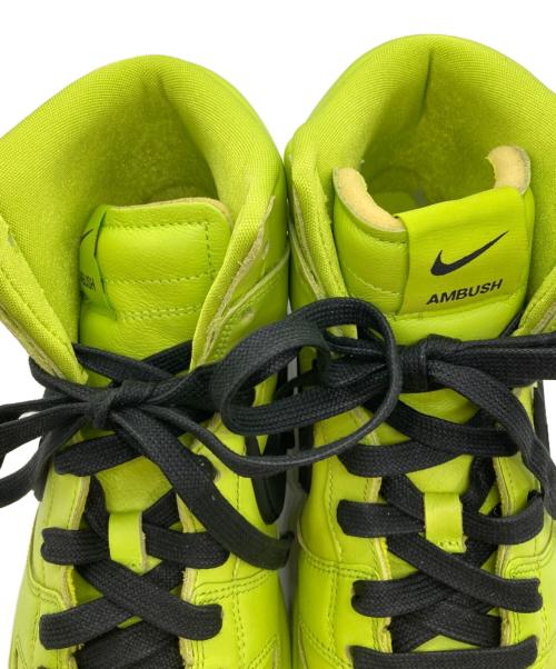 NIKE（ナイキ）NIKE (ナイキ) AMBUSH (アンブッシュ) DUNK HIGH FLASH LIME/ハイカットスニーカー イエロー サイズ:25の古着・服飾アイテム