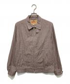 SUGAR CANEシュガーケーン）の古着「ガンクラブチェックコットンスポーツジャケット」｜レッド