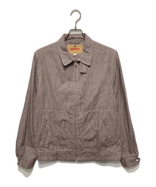 SUGAR CANE（シュガーケーン）SUGAR CANE (シュガーケーン) ガンクラブチェックコットンスポーツジャケット レッド サイズ:38の古着・服飾アイテム