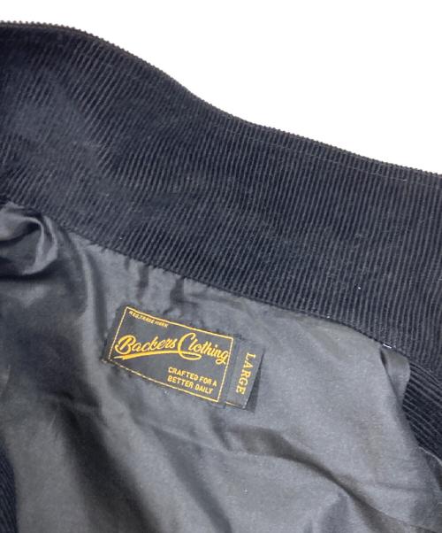 BACKERS（バッカーズ）BACKERS (バッカーズ) コーデュロイジャケット ブラック サイズ:Lの古着・服飾アイテム