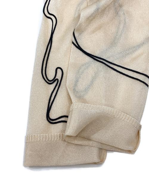 UNITED TOKYO（ユナイテッドトーキョー）UNITED TOKYO (ユナイテッドトーキョー) マイセルエンブロイダリーニット ベージュ サイズ:Fの古着・服飾アイテム