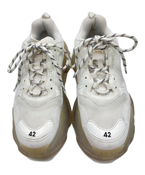 BALENCIAGA（バレンシアガ）BALENCIAGA (バレンシアガ) トリプルSクリアソール/TRIPLE S ホワイト サイズ:UK8の古着・服飾アイテム