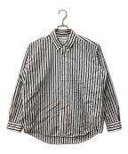 ENDS and MEANSエンズアンド ミーンズ）の古着「ストライプシャツ」｜ホワイト×グレー