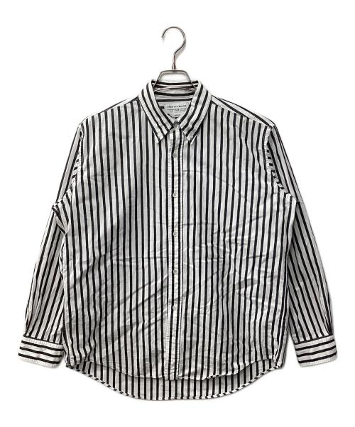 ENDS and MEANS（エンズアンド ミーンズ）ENDS and MEANS (エンズアンド ミーンズ) ストライプシャツ ホワイト×グレー サイズ:Mの古着・服飾アイテム