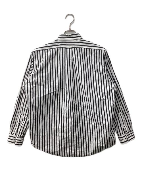 ENDS and MEANS（エンズアンド ミーンズ）ENDS and MEANS (エンズアンド ミーンズ) ストライプシャツ ホワイト×グレー サイズ:Mの古着・服飾アイテム