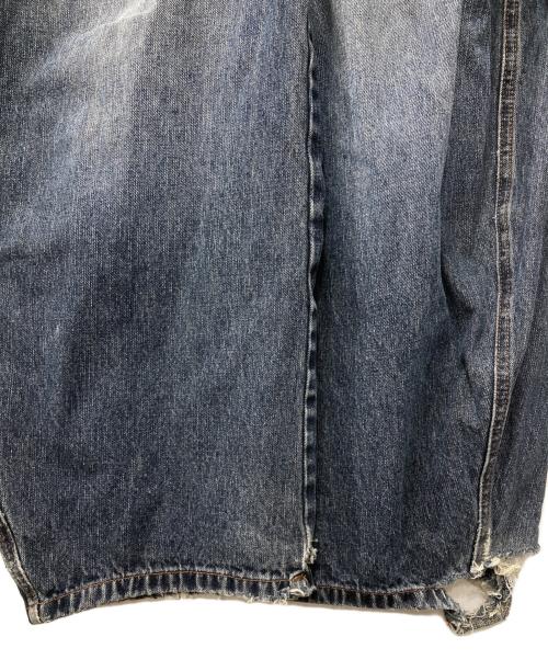 9090（9090）9090 (9090) King Logo Slub Denim Buggy Pants/デニムパンツ インディゴ サイズ:Sの古着・服飾アイテム