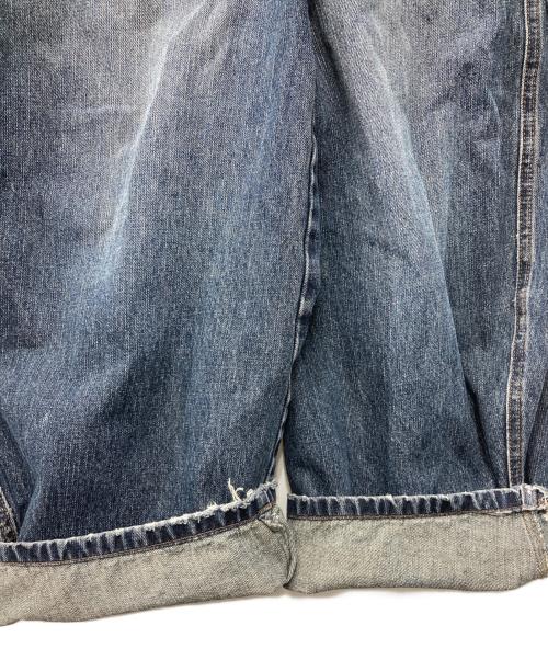 9090（9090）9090 (9090) King Logo Slub Denim Buggy Pants/デニムパンツ インディゴ サイズ:Sの古着・服飾アイテム