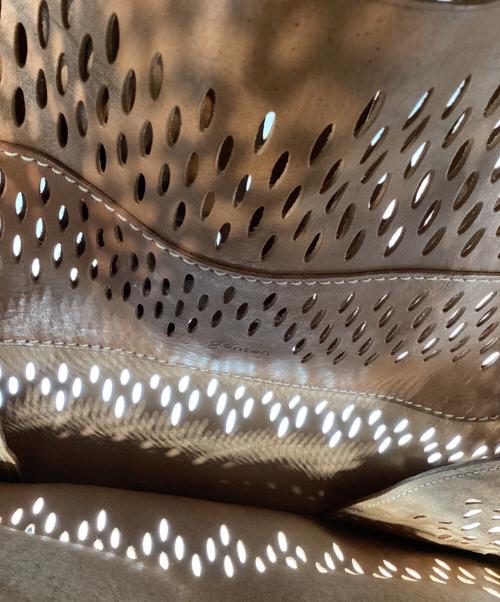 genten（ゲンテン）genten (ゲンテン) レザーメッセージトートバッグ ブラウンの古着・服飾アイテム