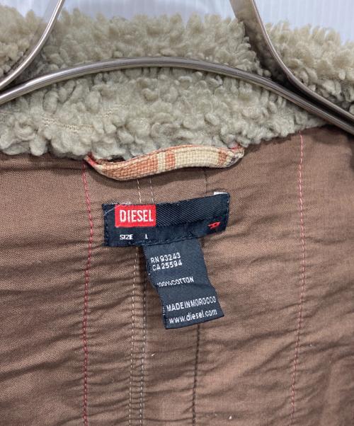 DIESEL（ディーゼル）DIESEL (ディーゼル) 90s 襟ボアジャケット ブラウン サイズ:Lの古着・服飾アイテム