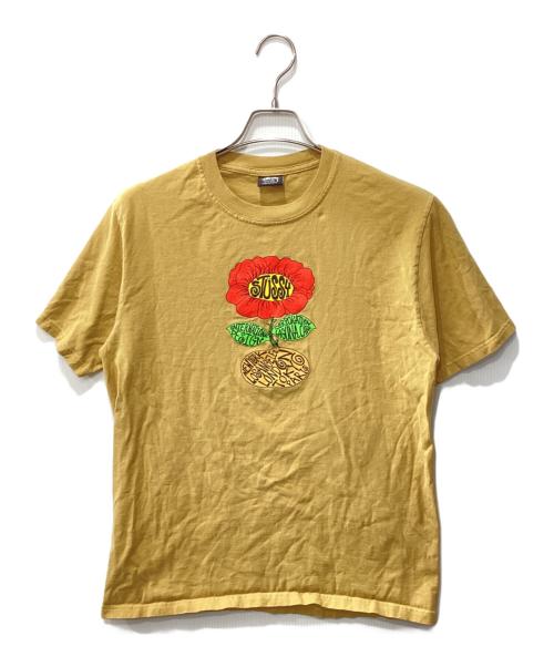 stussy（ステューシー）stussy (ステューシー) プリントTシャツ ブラウン サイズ:Mの古着・服飾アイテム