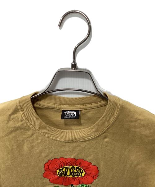 stussy（ステューシー）stussy (ステューシー) プリントTシャツ ブラウン サイズ:Mの古着・服飾アイテム