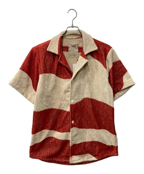 OAS（オーエーエス）OAS (オーエーエス) 半袖パイルシャツ/PILE SHORT SLEEVE SHIRT ブラウン サイズ:Mの古着・服飾アイテム