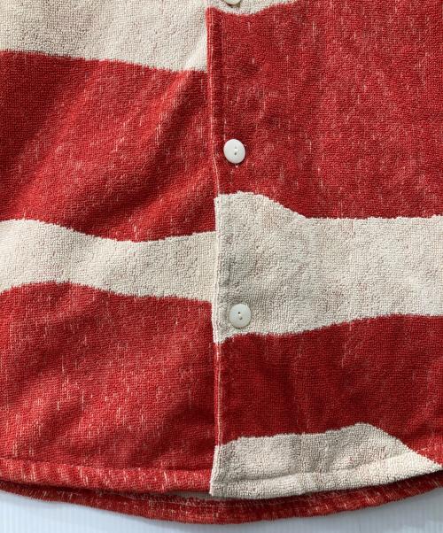 OAS（オーエーエス）OAS (オーエーエス) 半袖パイルシャツ/PILE SHORT SLEEVE SHIRT ブラウン サイズ:Mの古着・服飾アイテム