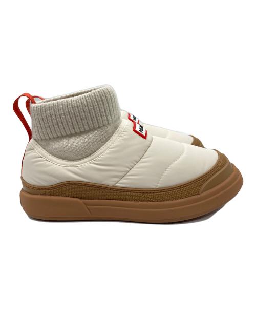HUNTER（ハンター）HUNTER (ハンター) IN/OUT PUFFER KNITTED CUFF BOOT/ブーツ ベージュ サイズ:UK3の古着・服飾アイテム