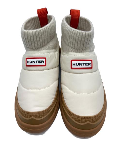 HUNTER（ハンター）HUNTER (ハンター) IN/OUT PUFFER KNITTED CUFF BOOT/ブーツ ベージュ サイズ:UK3の古着・服飾アイテム