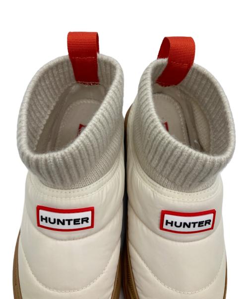 HUNTER（ハンター）HUNTER (ハンター) IN/OUT PUFFER KNITTED CUFF BOOT/ブーツ ベージュ サイズ:UK3の古着・服飾アイテム