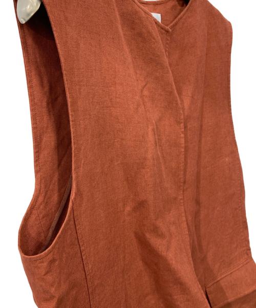 23区（ニジュウサンク）23区 (ニジュウサンク) リネンワンピース/ロングジレ オレンジ サイズ:38の古着・服飾アイテム