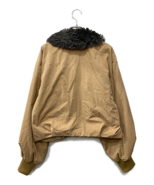 mizuiro-ind（ミズイロインド）mizuiro-ind (ミズイロインド) ボアカラーショートジャケット ブラウン サイズ:表記なしの古着・服飾アイテム