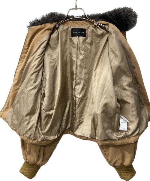 mizuiro-ind（ミズイロインド）mizuiro-ind (ミズイロインド) ボアカラーショートジャケット ブラウン サイズ:表記なしの古着・服飾アイテム